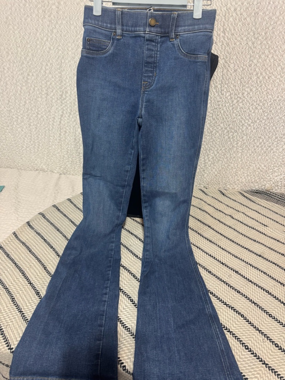SPANX Mid-Rise Indigo Flare Jeans